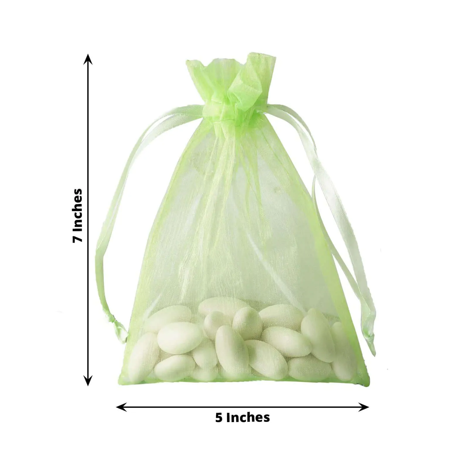 10 Pack 5"x7" Mint Organza Drawstring Wedding Party Favor Gift Bags