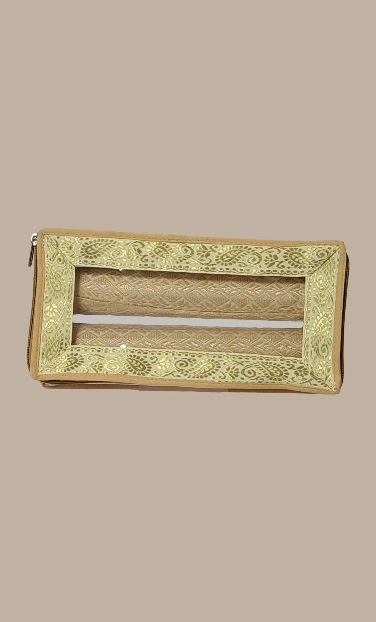 2 Roll Beige Bangle Pouch Bag