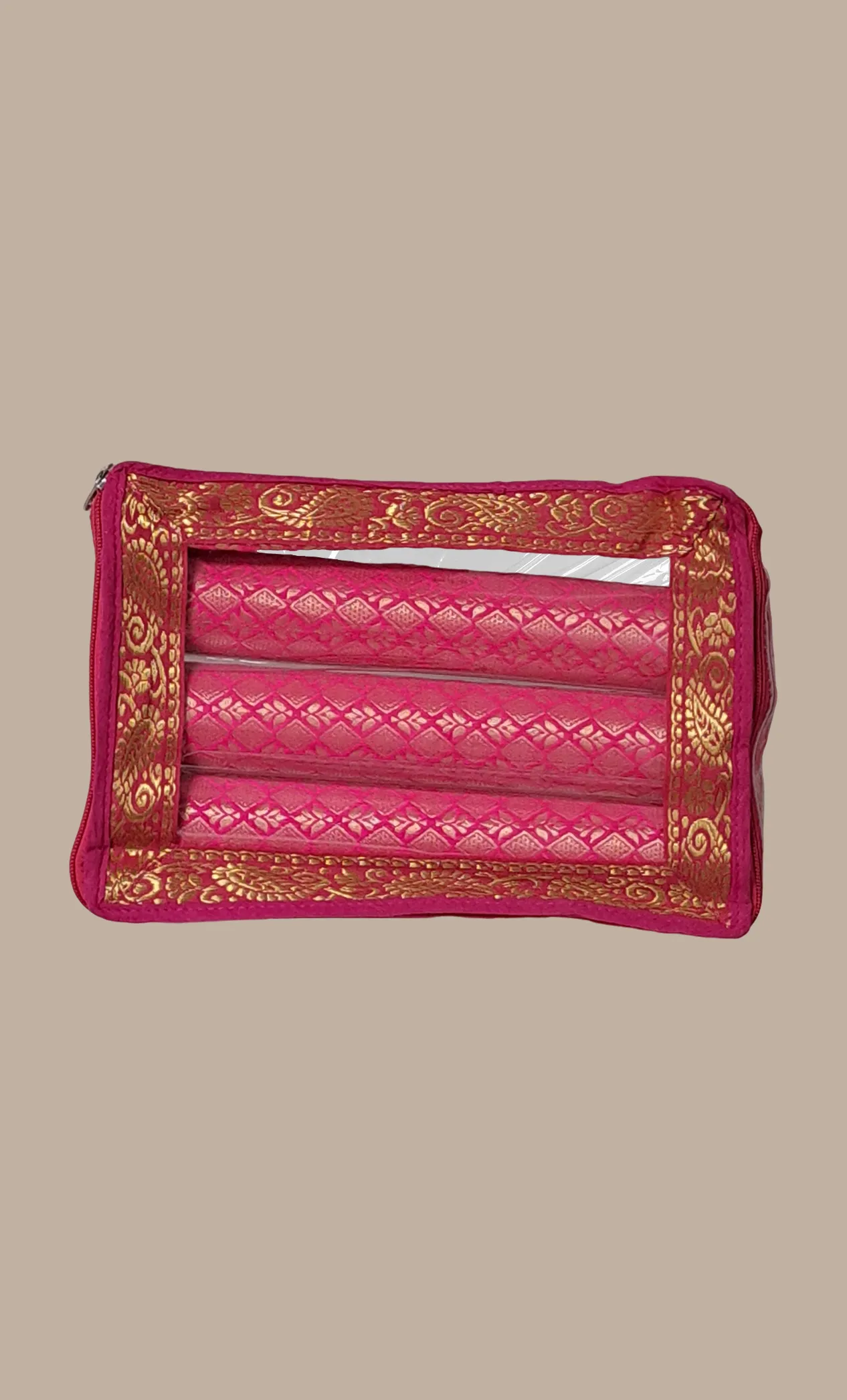 3 Roll Cerise Bangle Pouch Bag