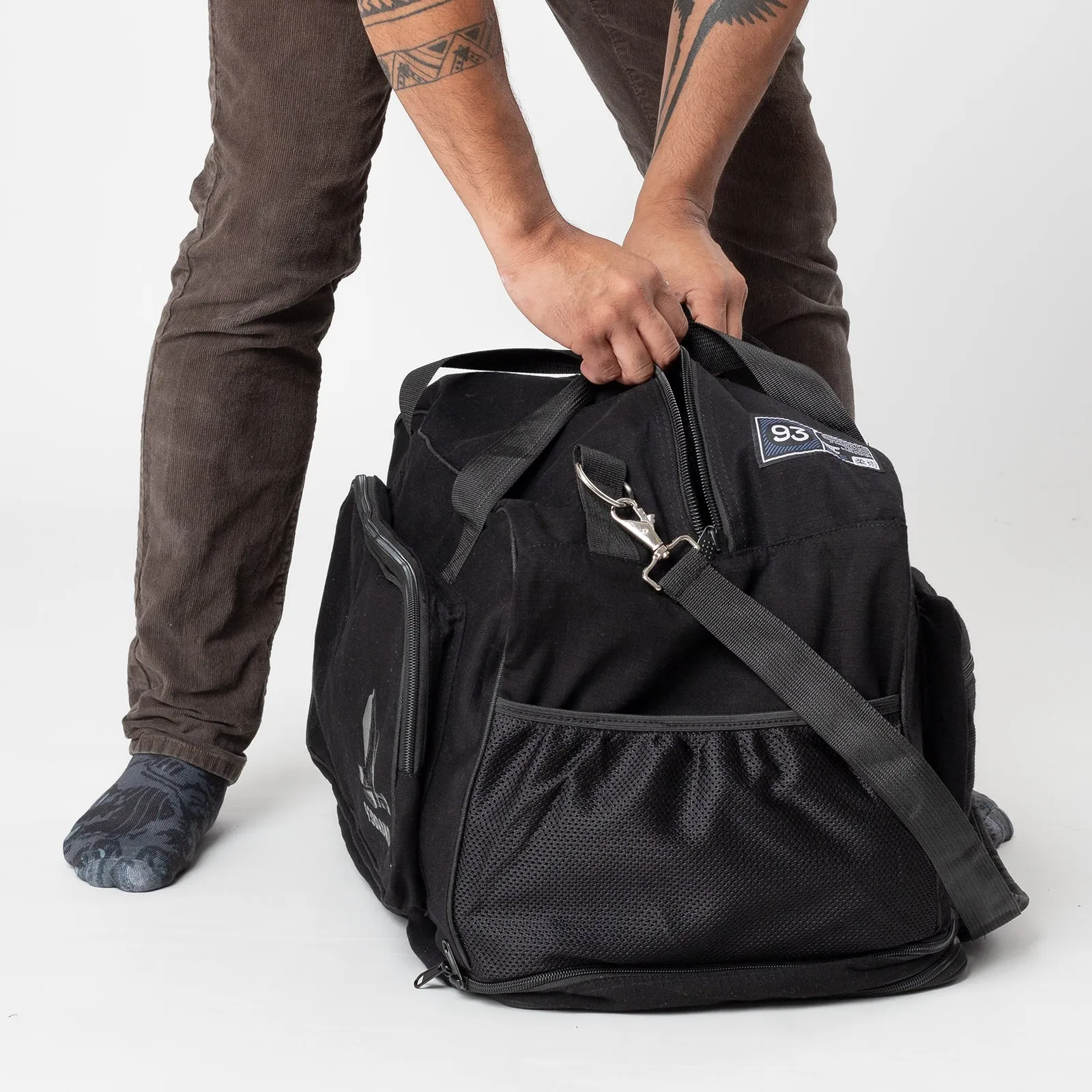 93brand Twin Twill Duffel Bag - Black