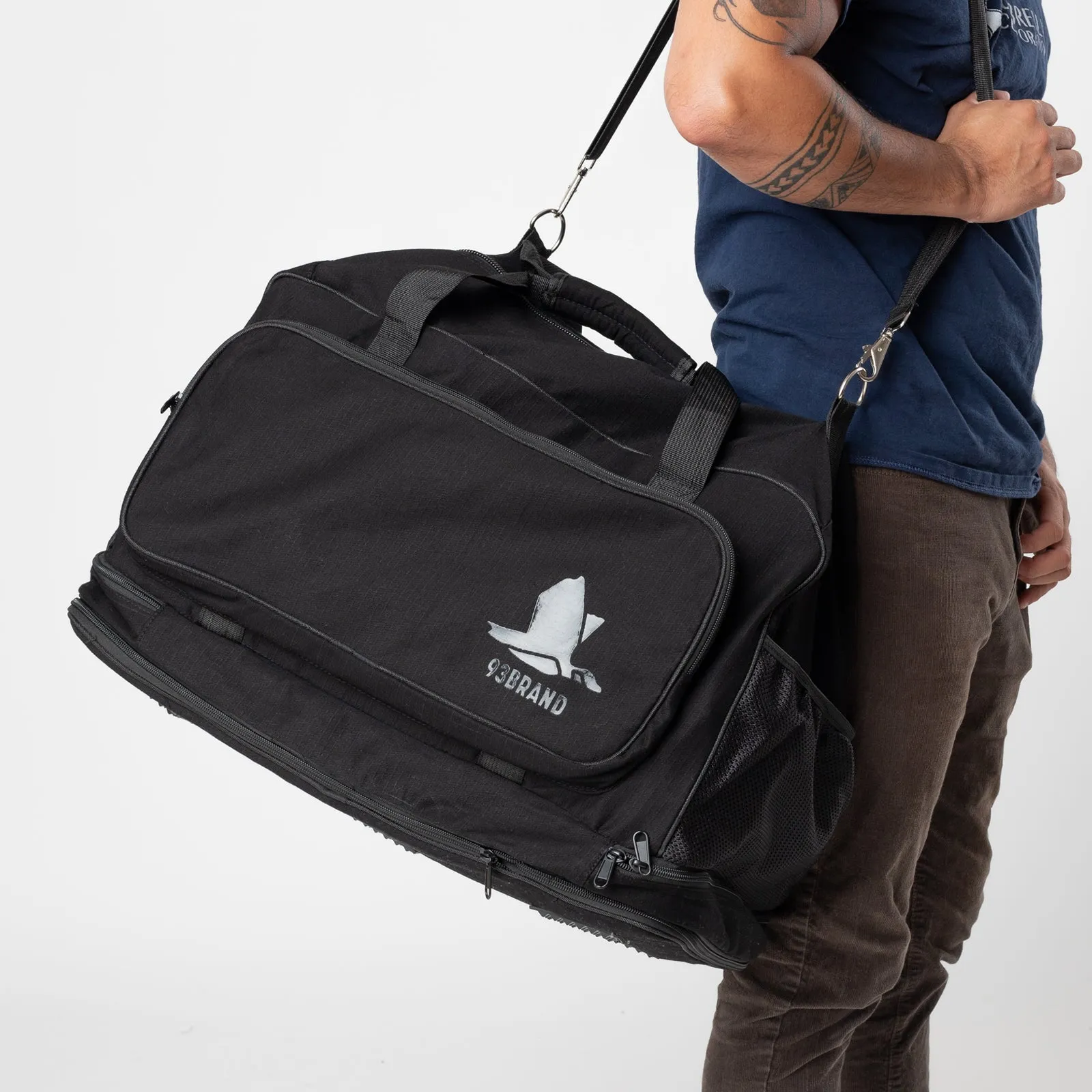 93brand Twin Twill Duffel Bag - Black