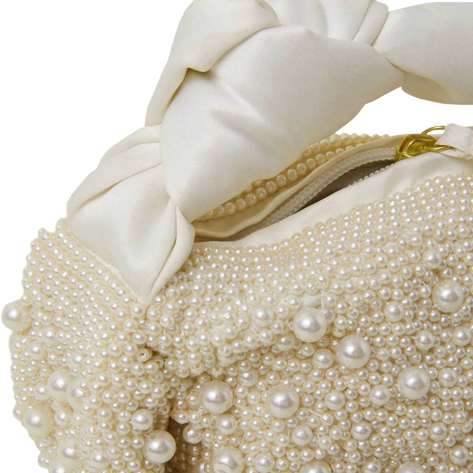 Accessorize London Women's Bridal Pearl Satin Bag