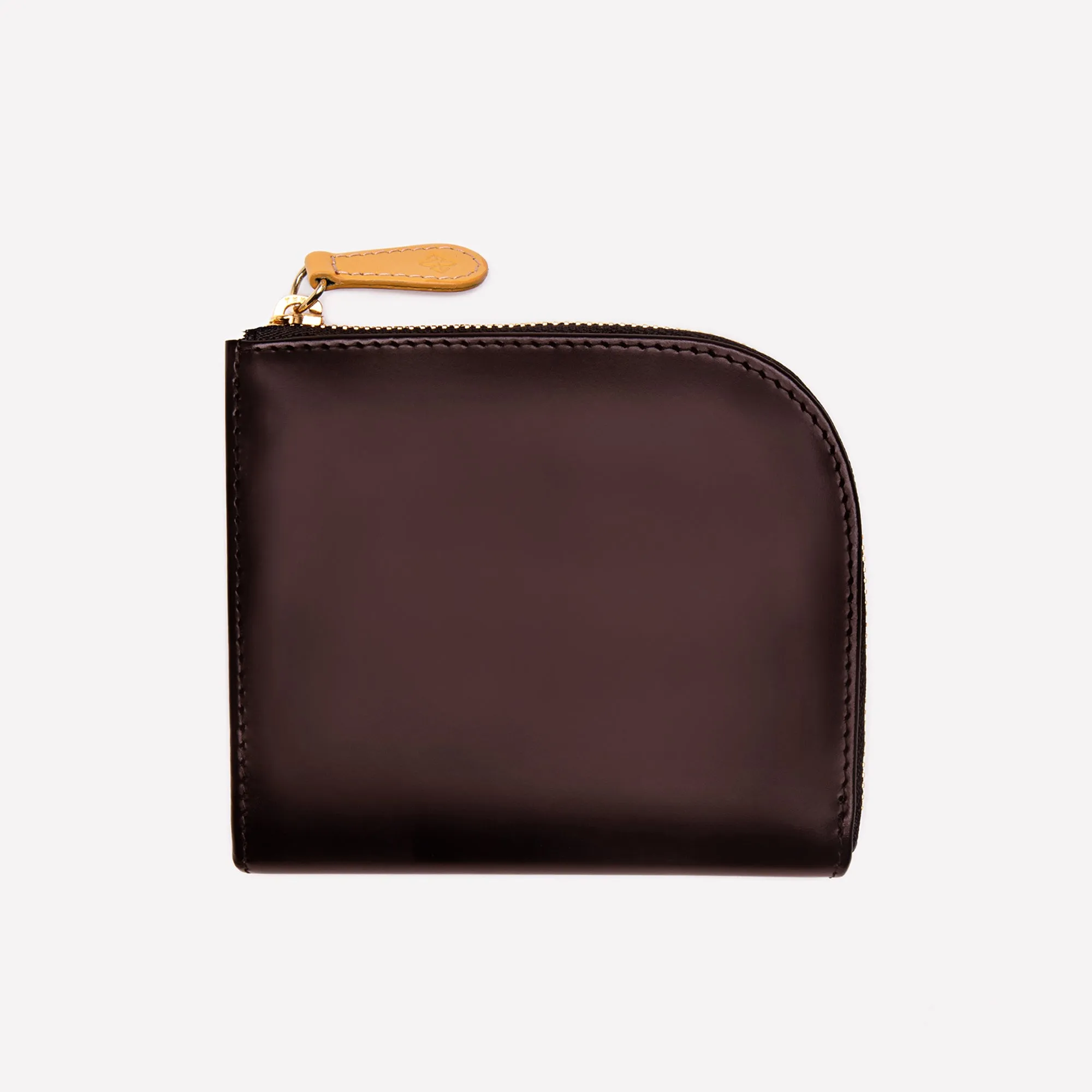 Bridle Hide Zipped Curved Wallet with Key Strap