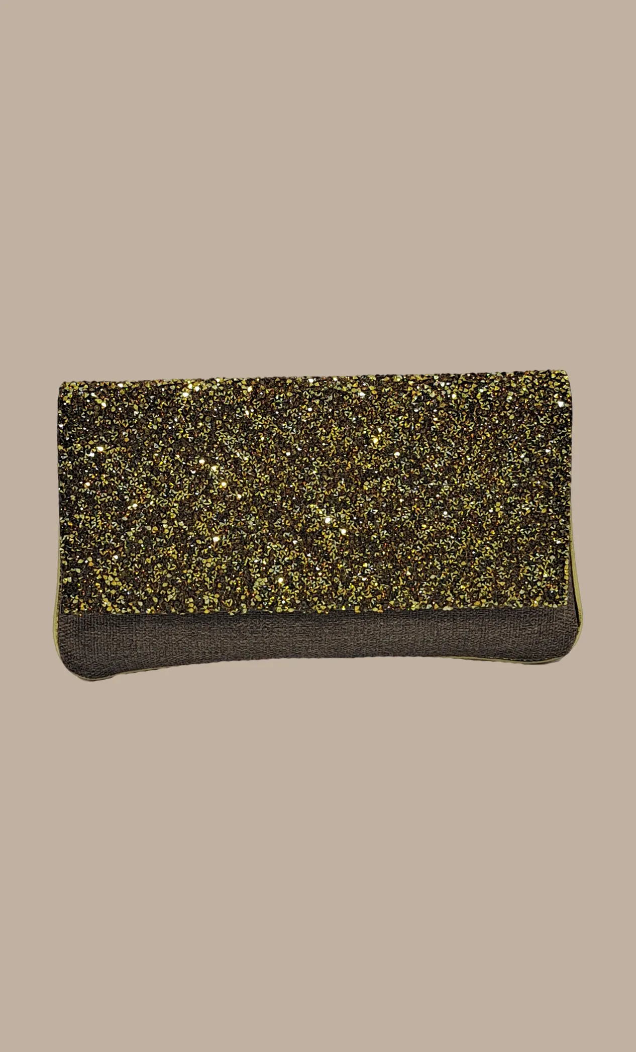 Bronze Embroidered Clutch