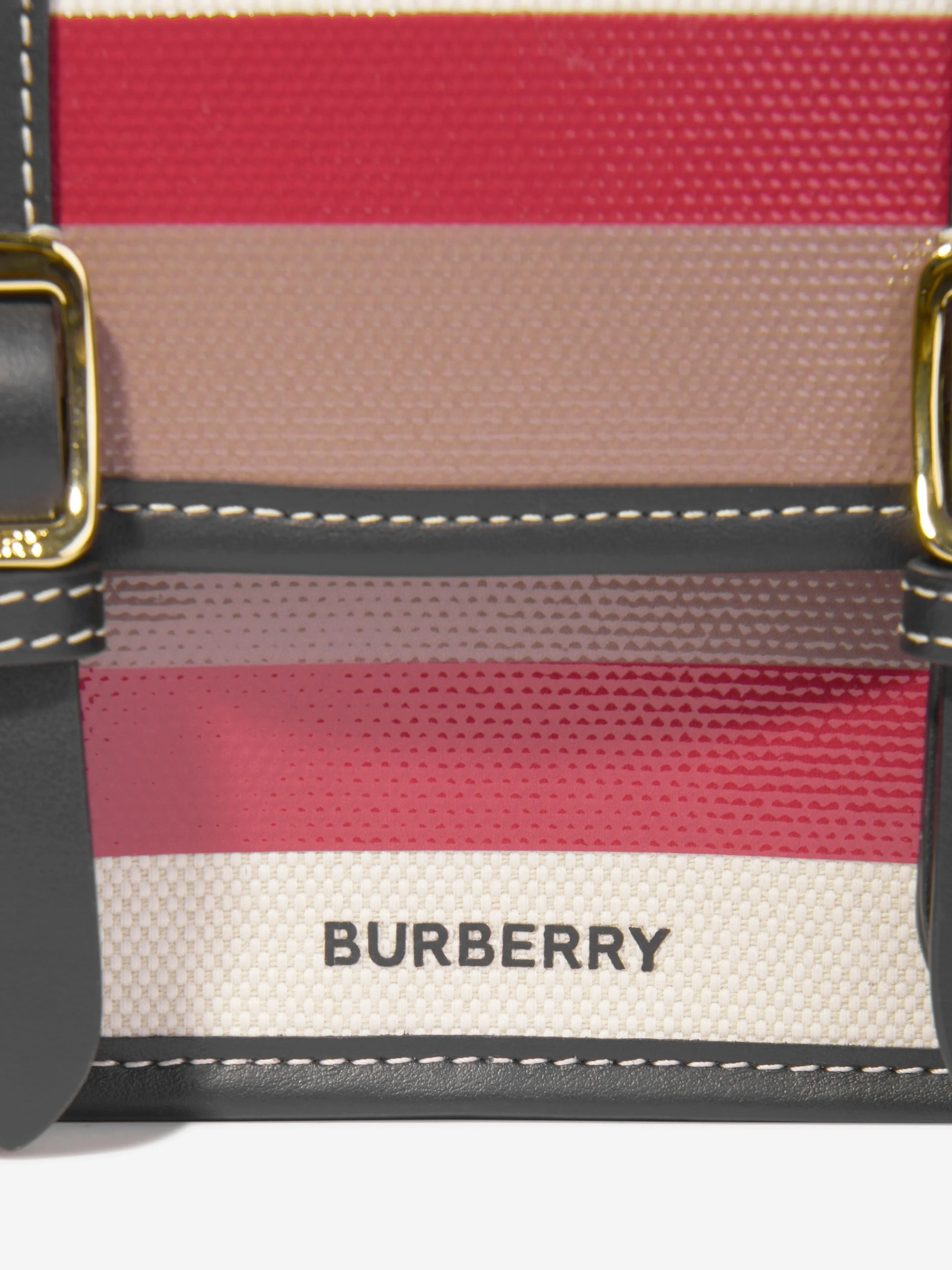 Burberry Girls Jayde Stripe Satchel In Ivory