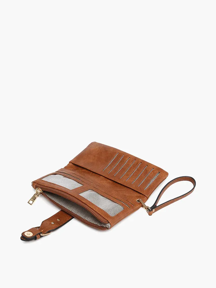 Cadence Buckle Wallet/Clutch | Brown, Mustard, Olive