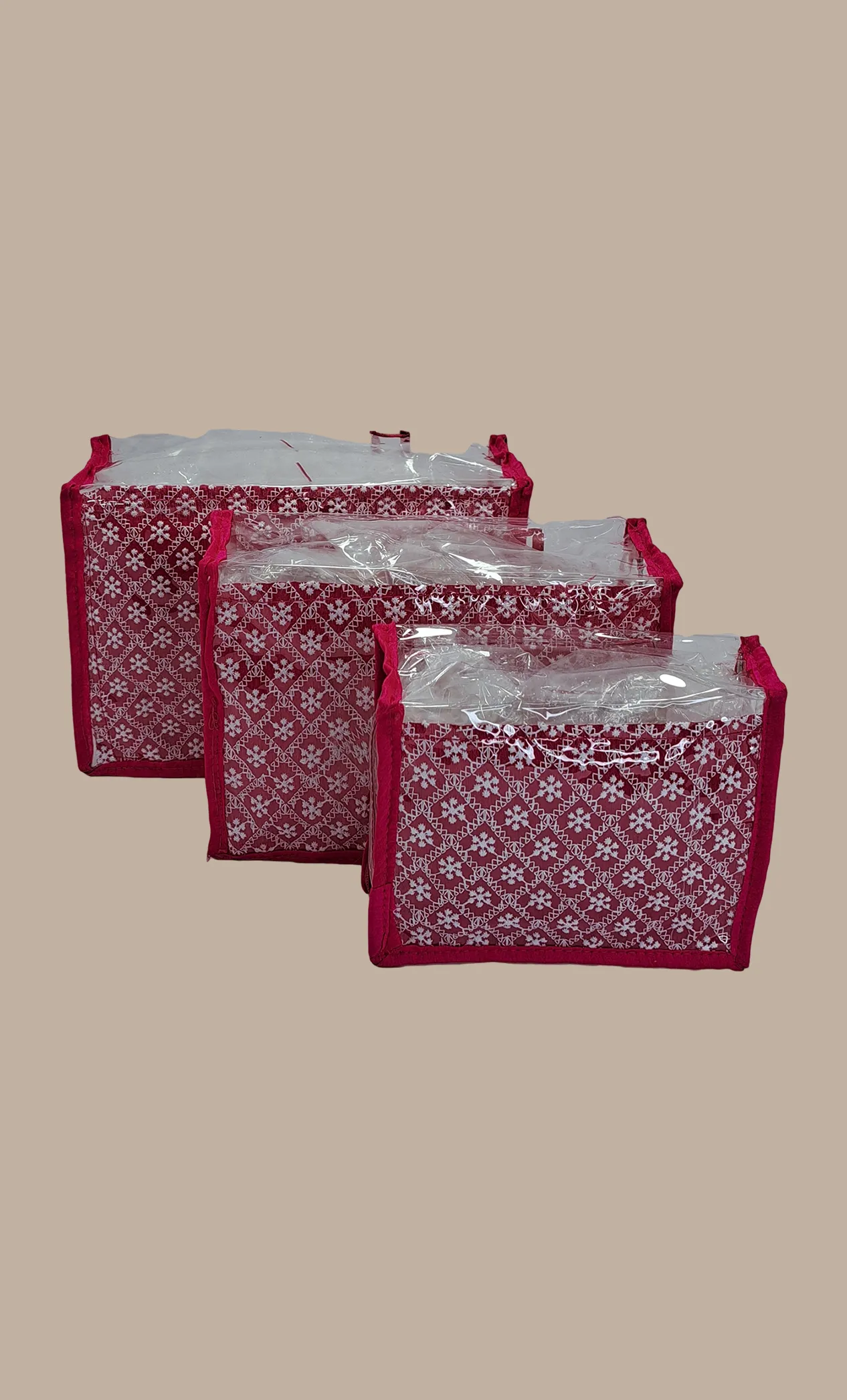 Cerise 3 Piece Cosmetic Pouch