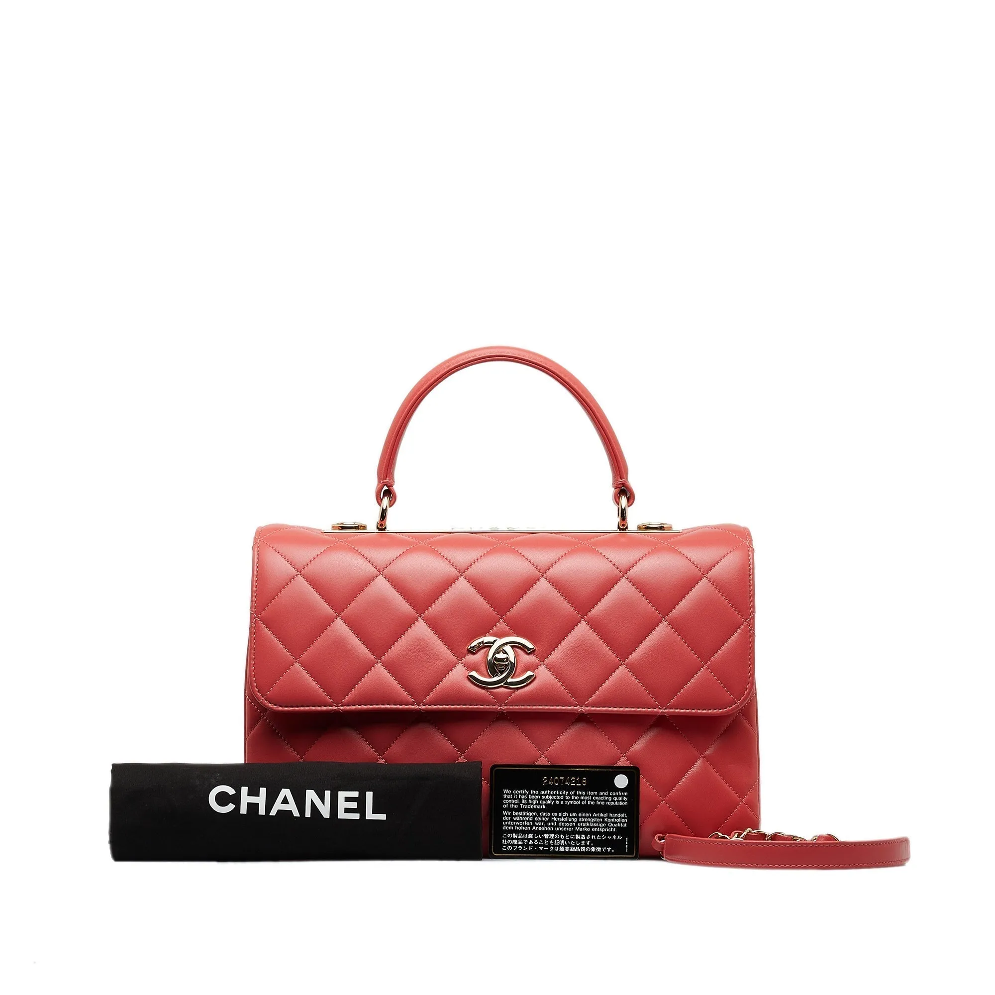 CHANEL Maxi Lambskin Matalesse Trendy Flap Satchel