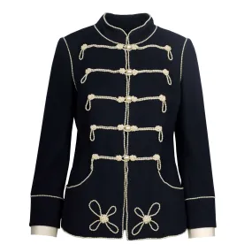 Chanel Navy Majorette Jacket with Pearls - '10s