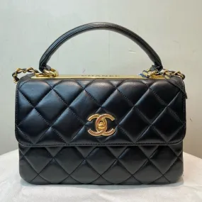 Chanel Trendy CC Small Black Quilted Leather Handbag