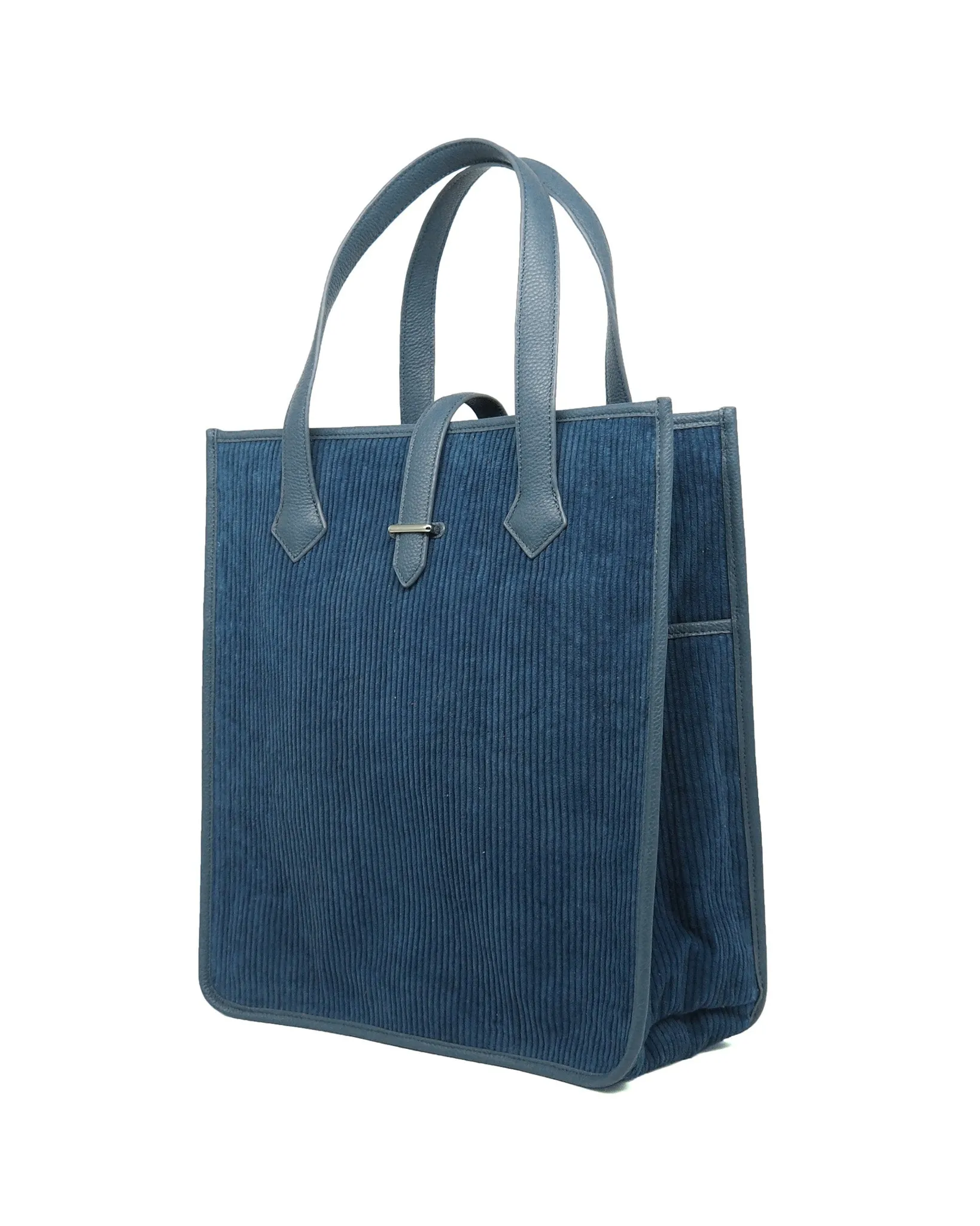 Corduroy Shopper Tote (Indigo/ Nautical)