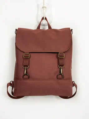 Customizable Rust Brown Women's Cross Body Backpack