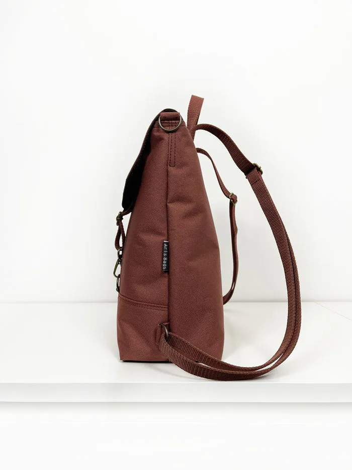 Customizable Rust Brown Women's Cross Body Backpack