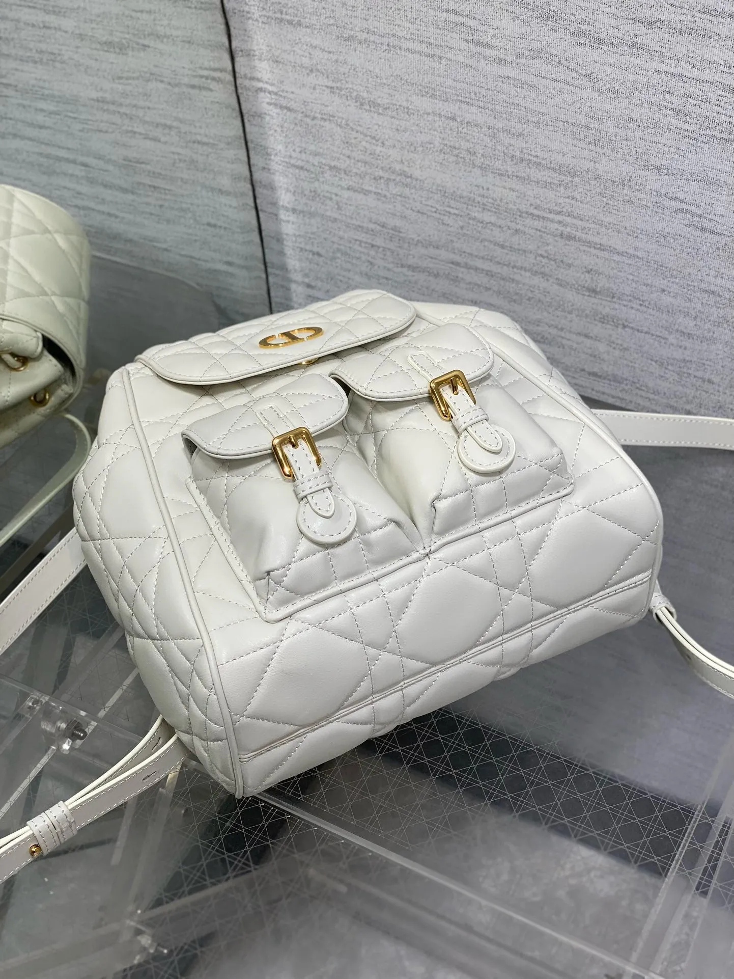 DR480 Small/Medium Dior Caro Backpack / HIGHEST QUALITY VERSION