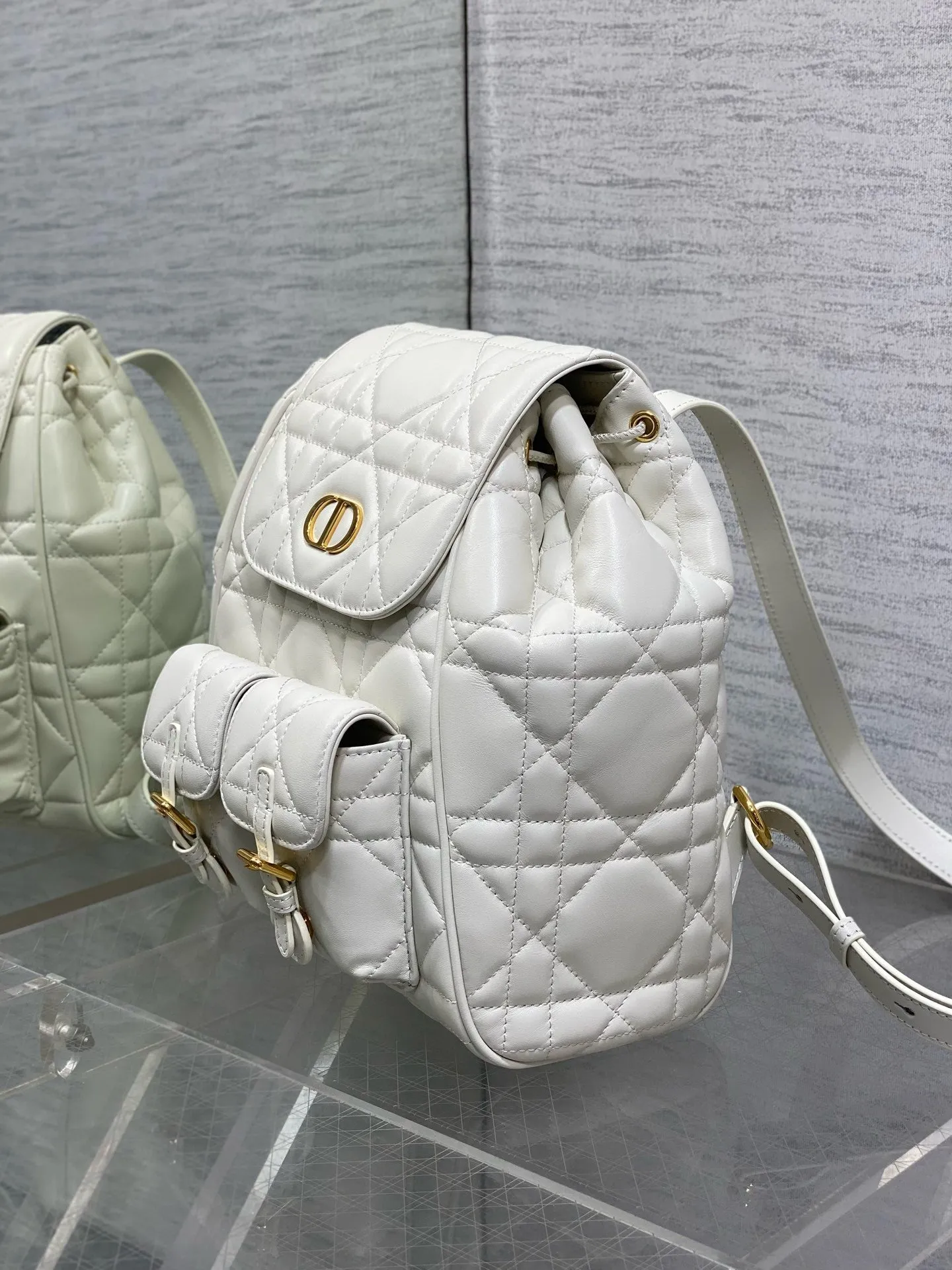 DR480 Small/Medium Dior Caro Backpack / HIGHEST QUALITY VERSION