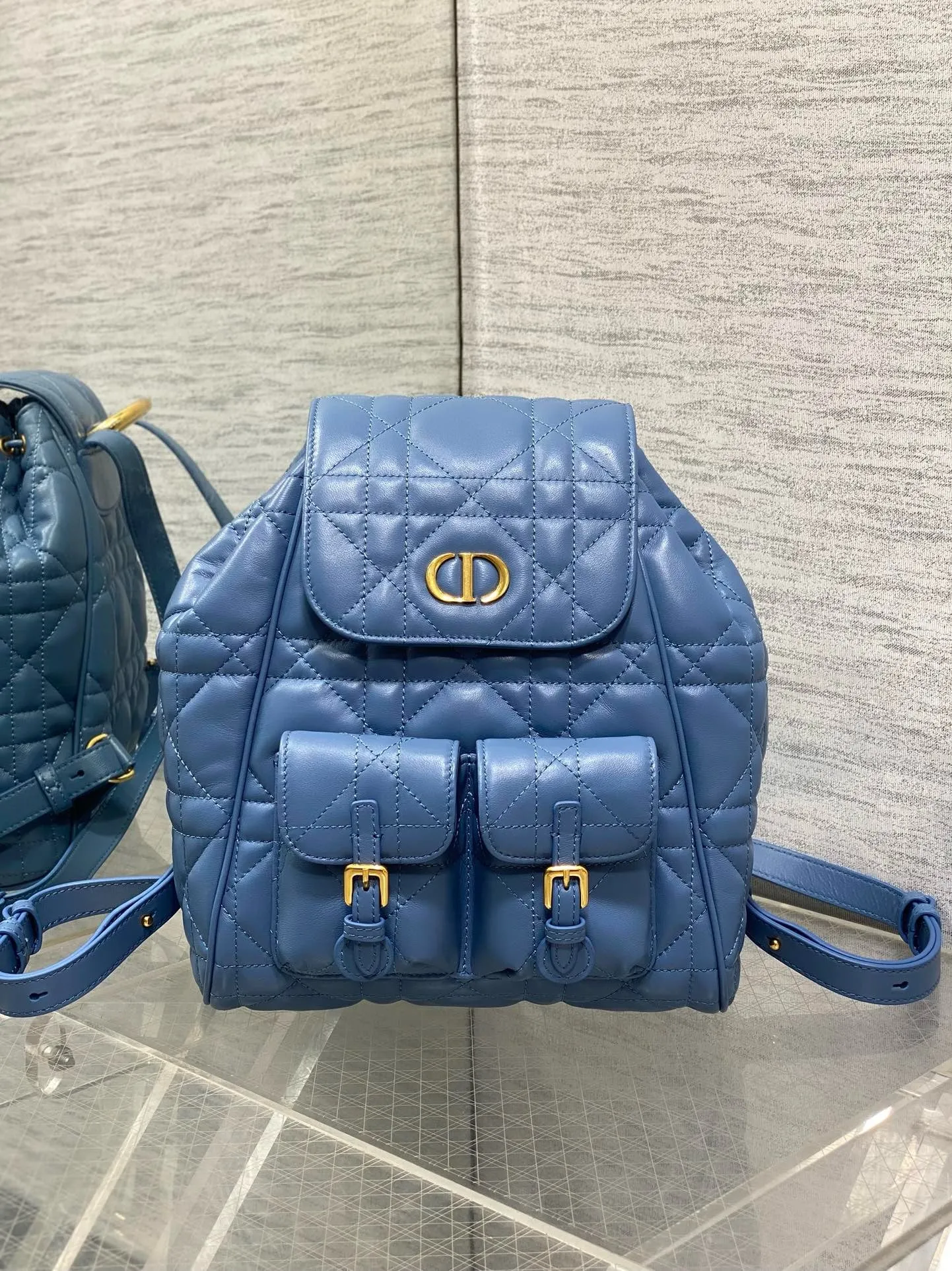 DR480 Small/Medium Dior Caro Backpack / HIGHEST QUALITY VERSION