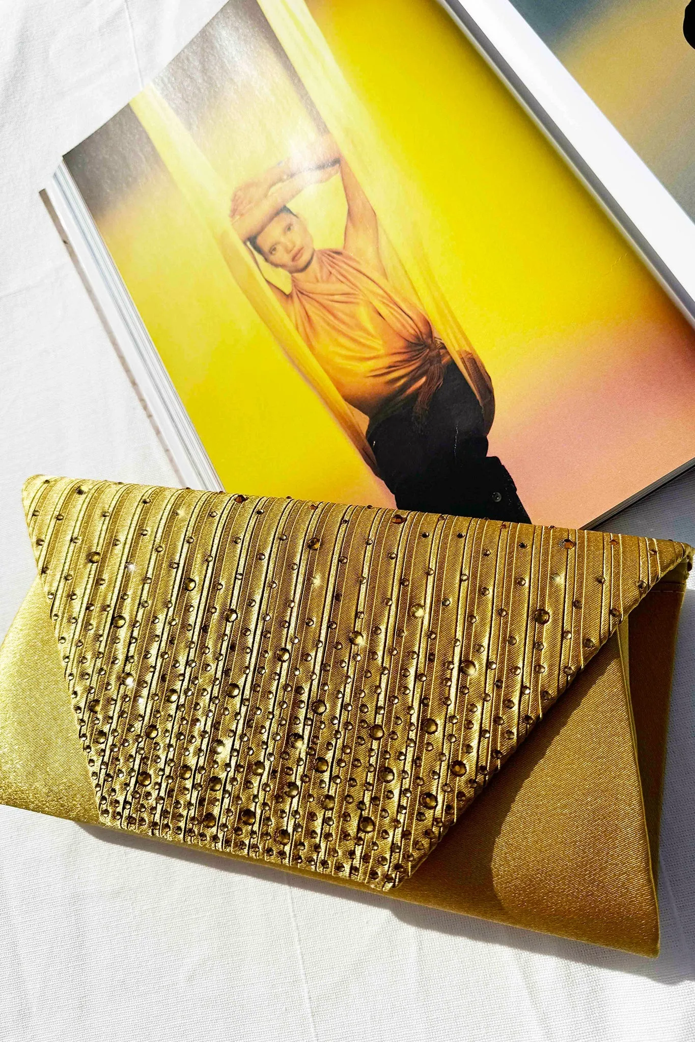 Full Moon Clutch Bag - Gold