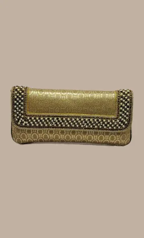 Gold Embroidered Clutch