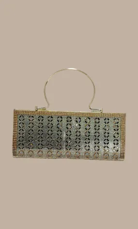 Gold Stonework Handbag