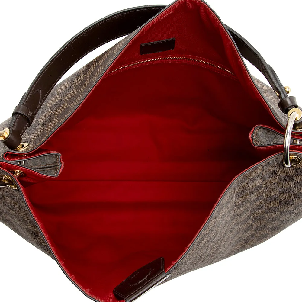 Louis Vuitton Damier Ebene Graceful MM Hobo (SHF-21399)