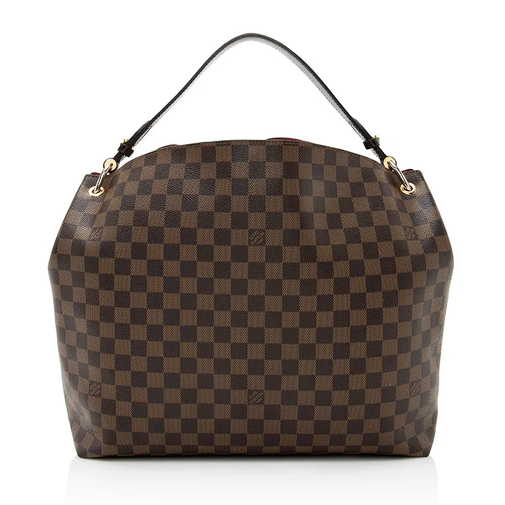 Louis Vuitton Damier Ebene Graceful MM Hobo (SHF-21399)