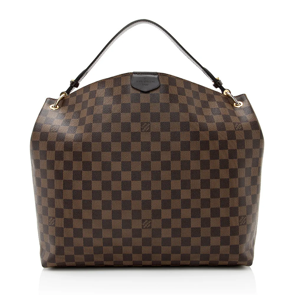 Louis Vuitton Damier Ebene Graceful MM Hobo (SHF-21399)