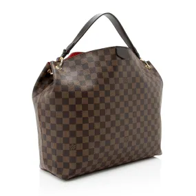 Louis Vuitton Damier Ebene Graceful MM Hobo (SHF-21399)