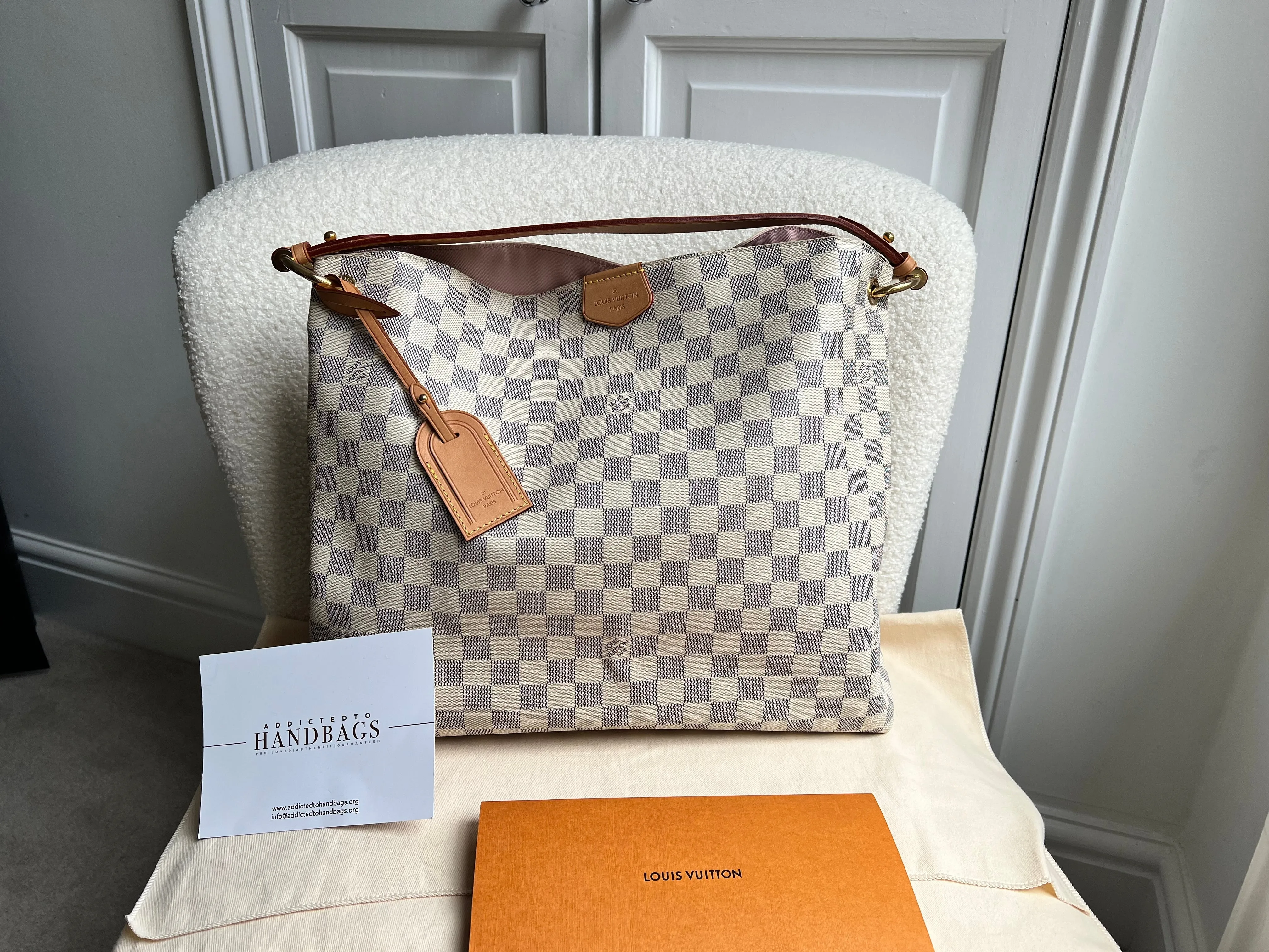 Louis Vuitton Graceful MM Damier Azur (RRP £1,420)