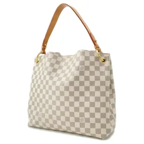 LOUIS VUITTON Graceful Pink N42249 Damier Azur Size PM