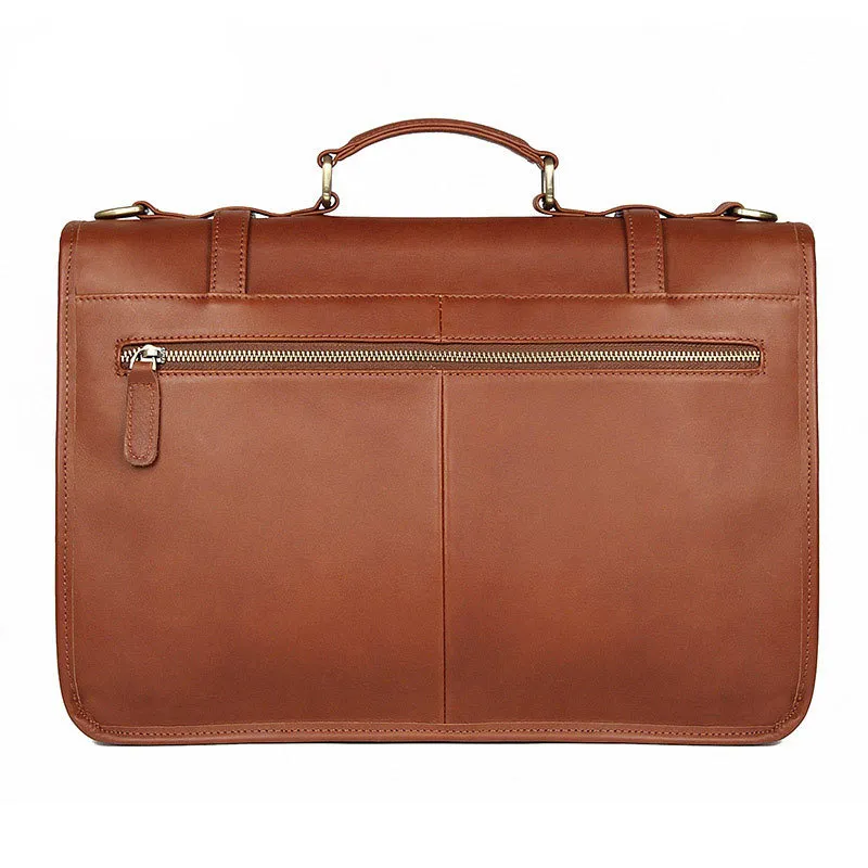 Luxury Genuine Cowhide Leather Business Briefcase 7397