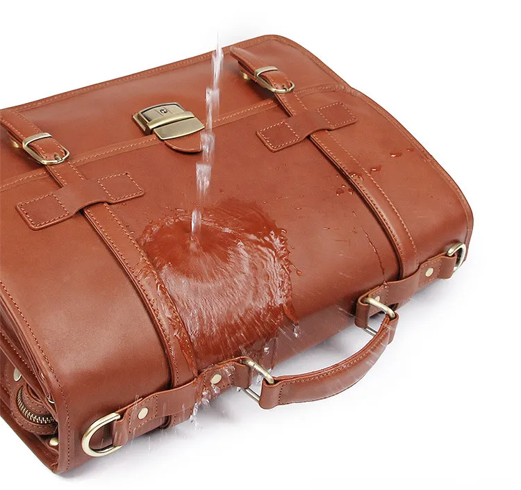 Luxury Genuine Cowhide Leather Business Briefcase 7397