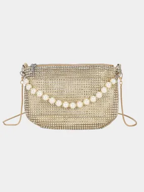 Mini Faux Pearl Decor Shoulder Bag MNBF097