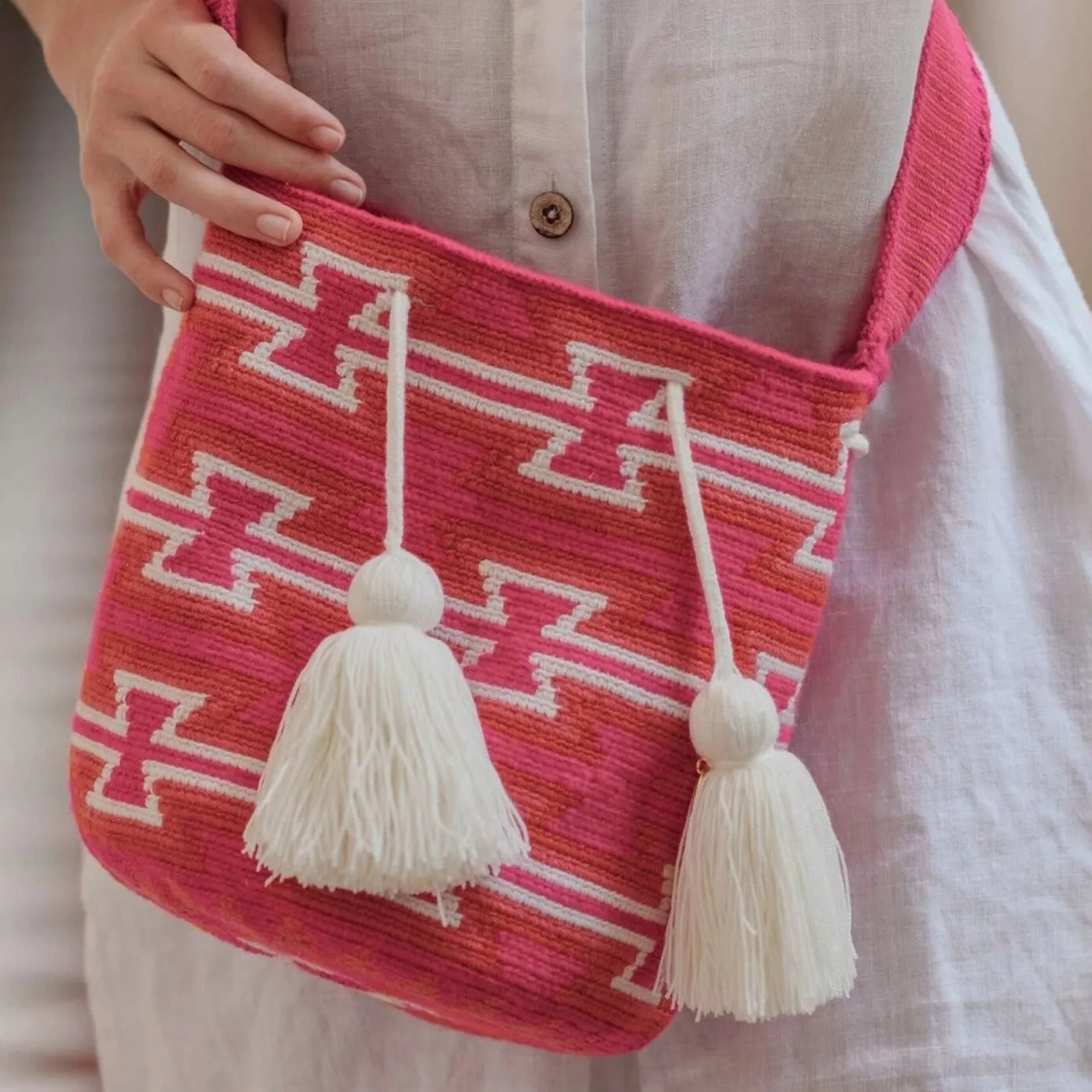 Pink Jalia Wayuu Handbag