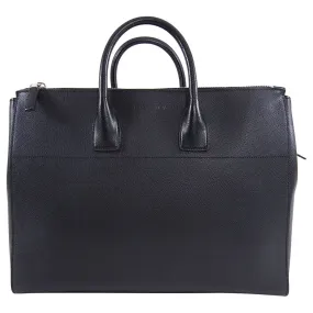 Prada Black Saffiano Leather XL Zippered Executive Tote Bag