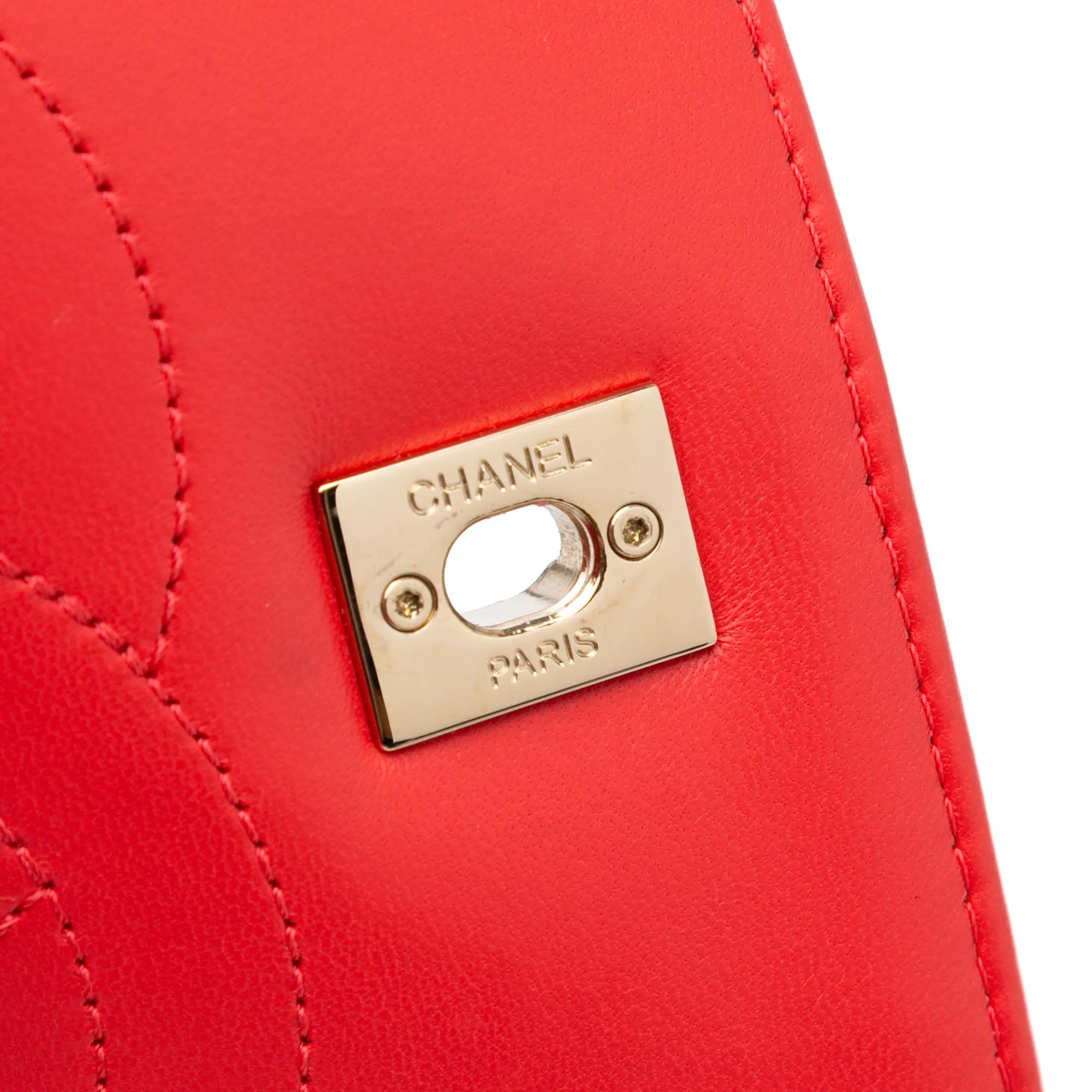 Red Chanel Medium Lambskin Trendy CC Flap Satchel