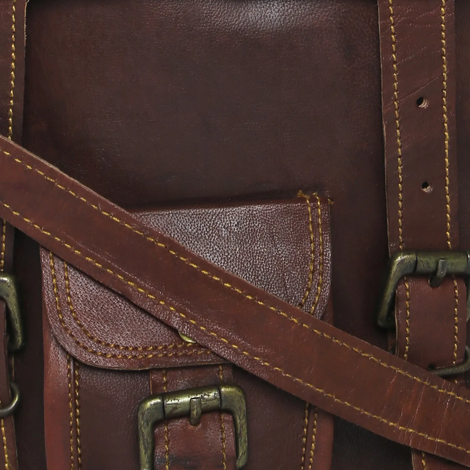 Rugged Leather Satchel 13"