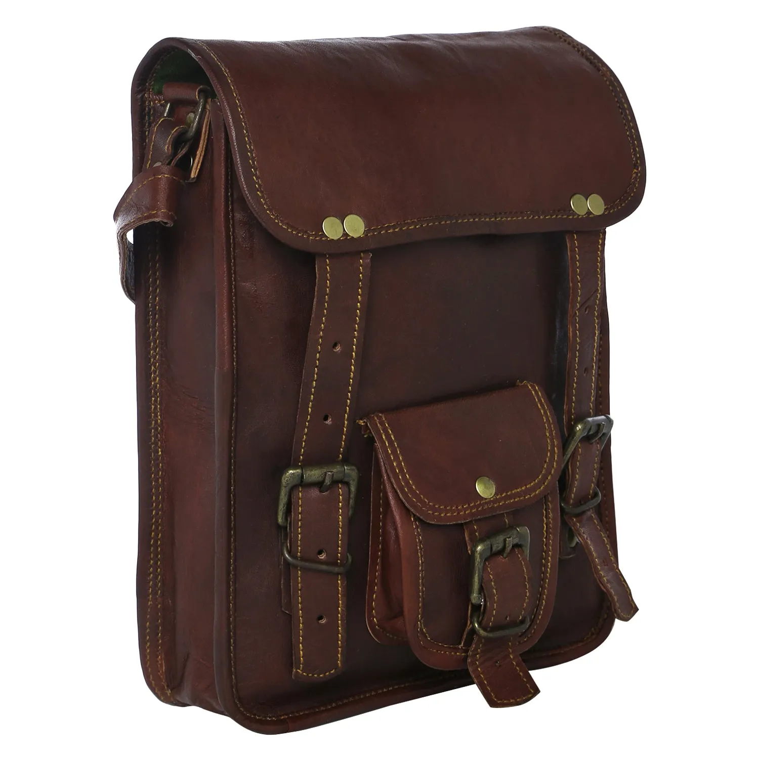 Rugged Leather Satchel 13"