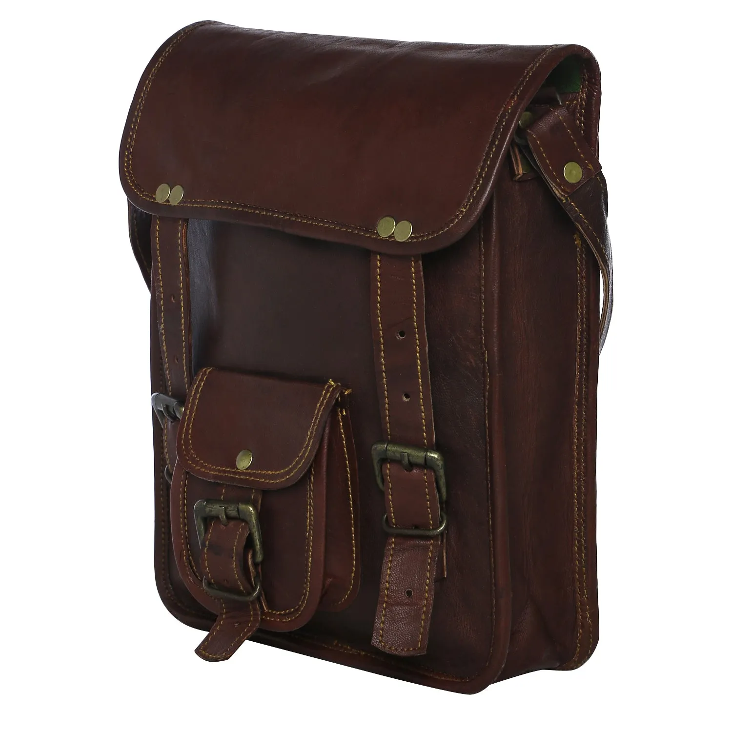 Rugged Leather Satchel 13"