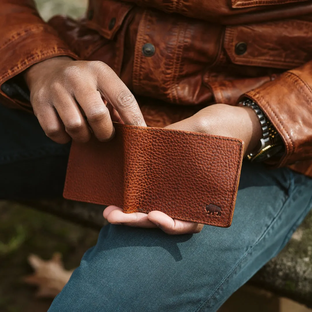 Ryder Reserve Bison Leather Billfold Wallet | Brown