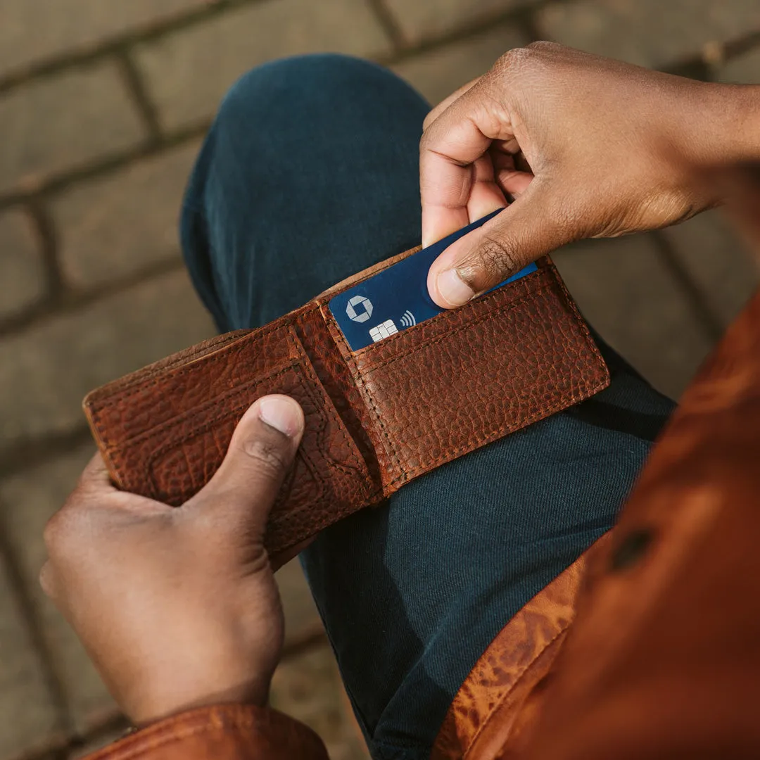 Ryder Reserve Bison Leather Billfold Wallet | Brown