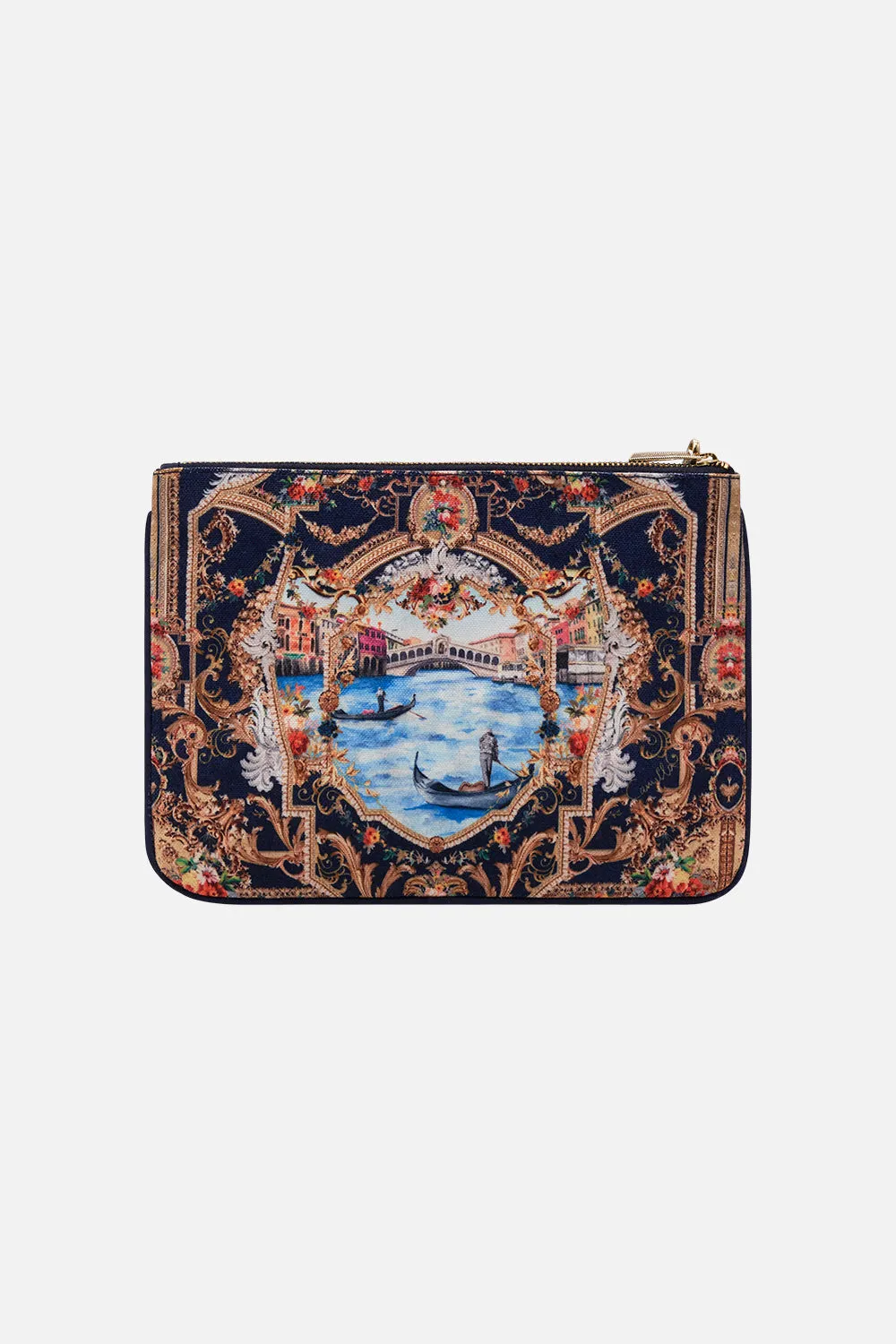 SMALL CANVAS CLUTCH VENICE VIGNETTE