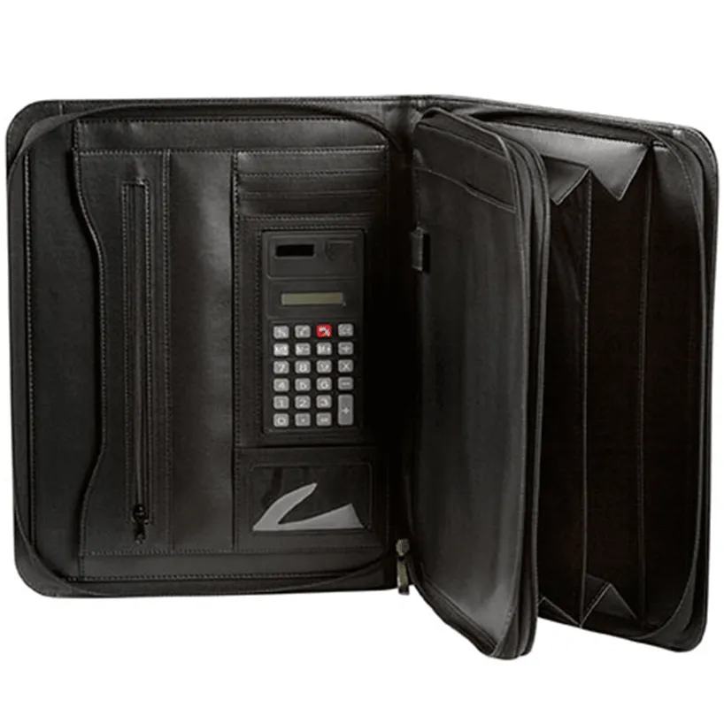 Spirax Executive Zippered Compendium A4 Retractable Handle Carry Black