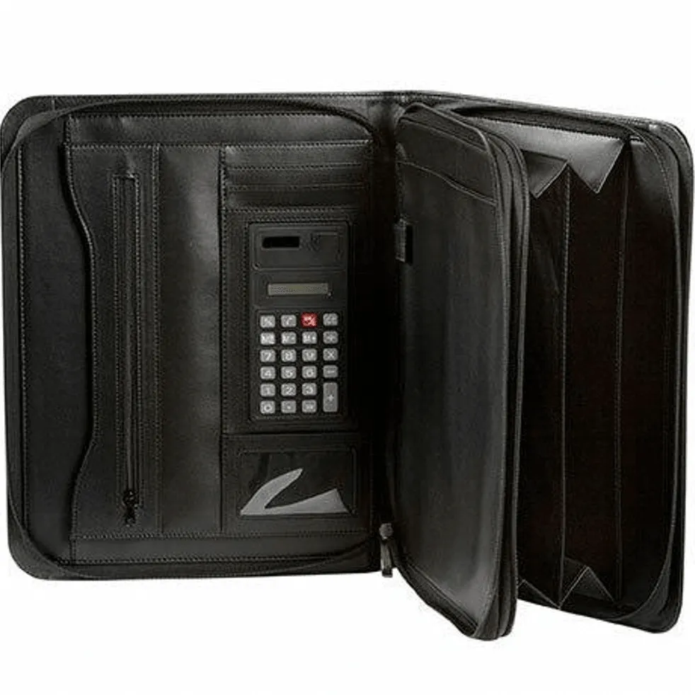 Spirax Executive Zippered Compendium A4 Retractable Handle Carry Black