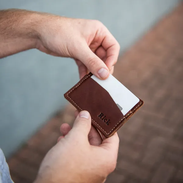 The Levi Fine Leather Horizontal Magnetic Money Clip Wallet