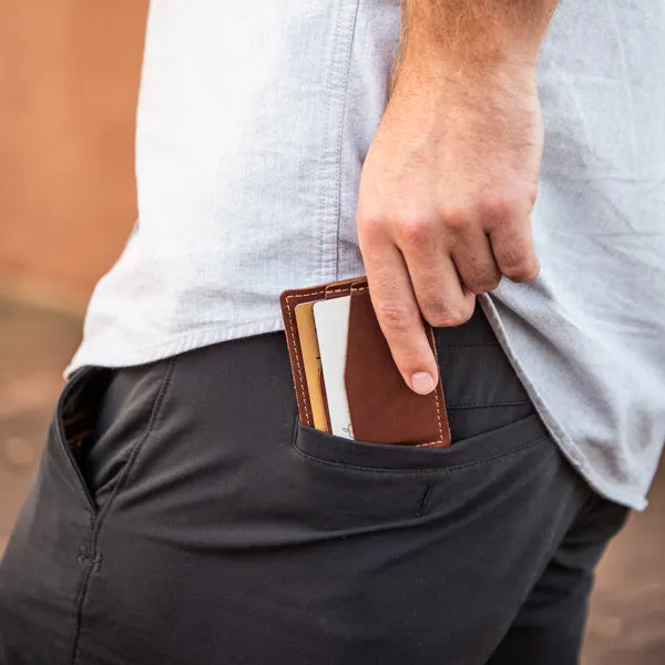 The Levi Fine Leather Horizontal Magnetic Money Clip Wallet