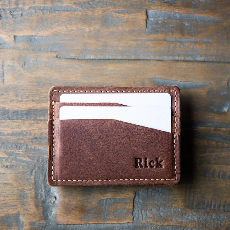 The Levi Fine Leather Horizontal Magnetic Money Clip Wallet