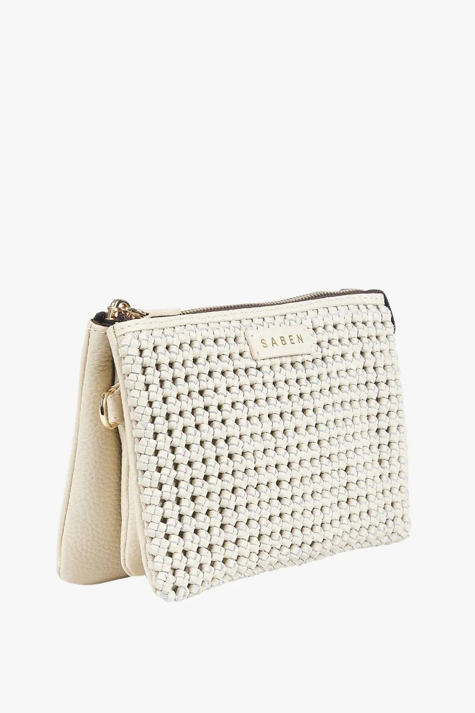 Tilly Sand Fine Braid Crossbody Bag