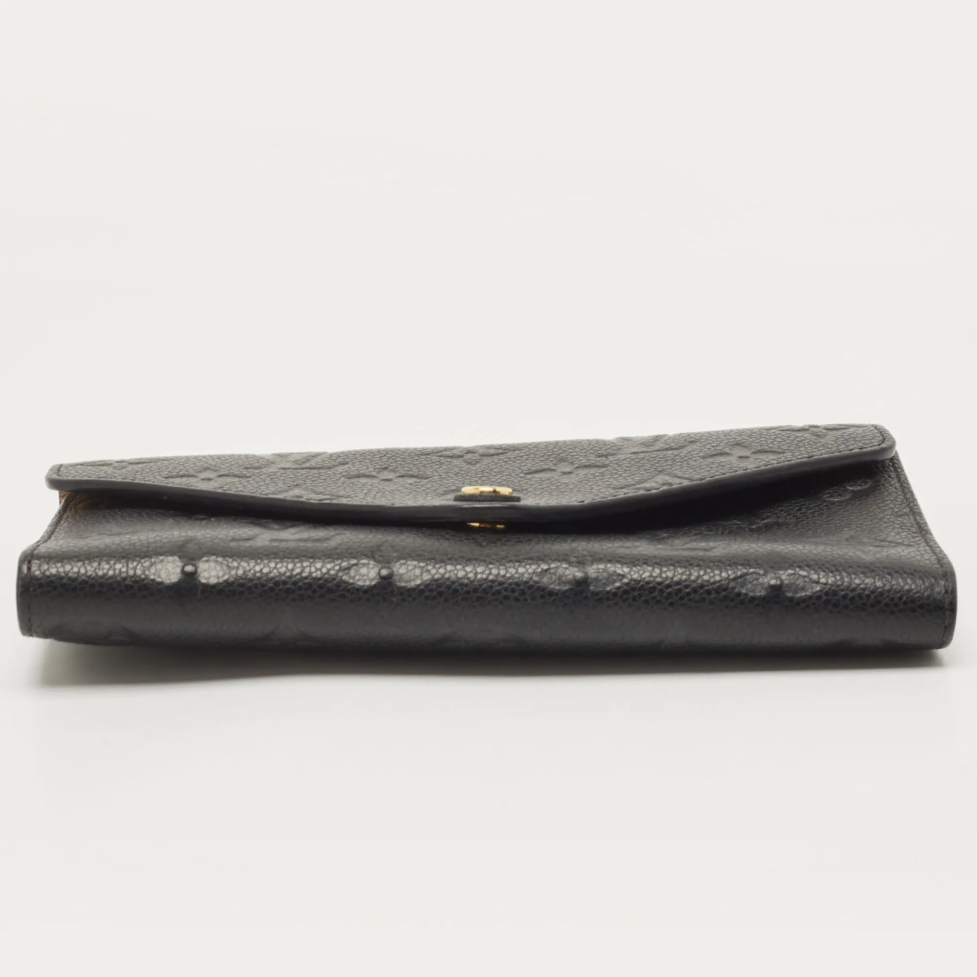 Trendy Inspired Louis Vuitton Black Empreinte Leather Josephine Wallet