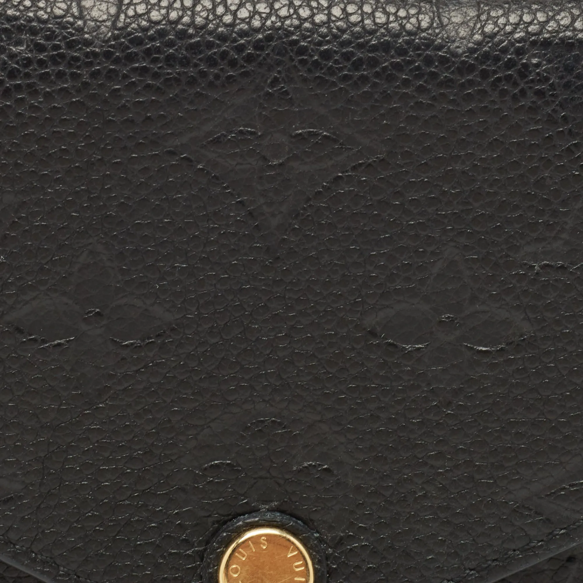 Trendy Inspired Louis Vuitton Black Empreinte Leather Josephine Wallet