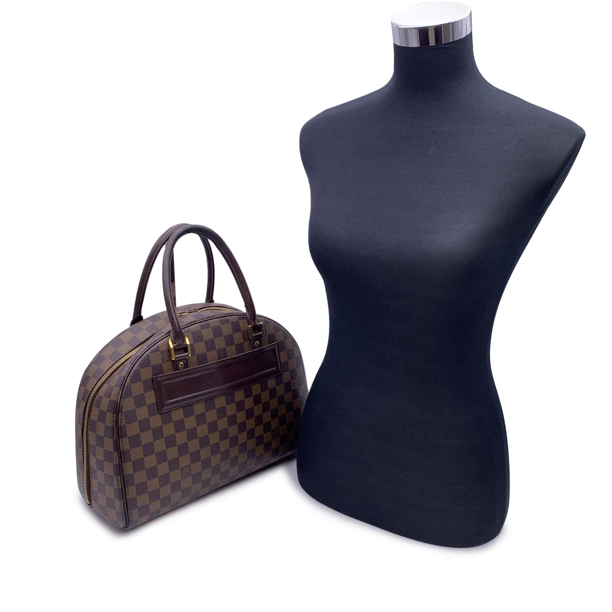 Trendy Inspired Louis Vuitton Damier Ebene Canvas Nolita Satchel Bag Handbag